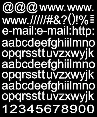 Produktbild von Set selbstklebender Buchstaben Web, Weiß