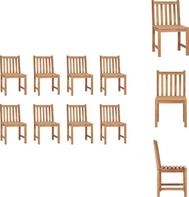 Produktbild von vidaXL Gartenstühle 8 Stk. Massivholz Teak -  Gartenstühle