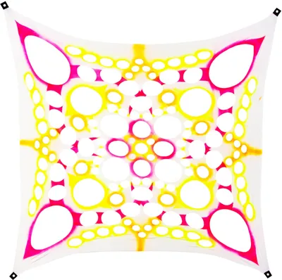Produktbild von PSYWORK Schwarzlicht Segel Elasthan "Multicolor, 3x3m