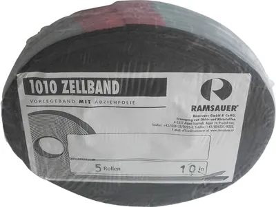 Produktbild von Ramsauer 1010 PE Zellband 5x20mm x 50m schwarz selbstklebend Glaser Vorlegeband