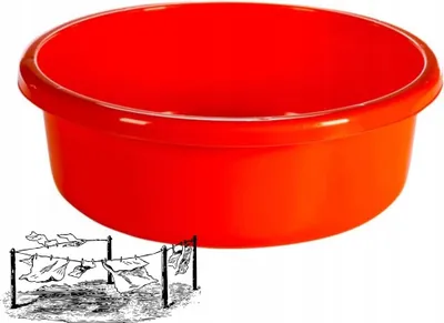 Obrázek produktu pro Ohýbaná kulatá mísa, objem 9 litrů, průměr 36 cm, červená barva