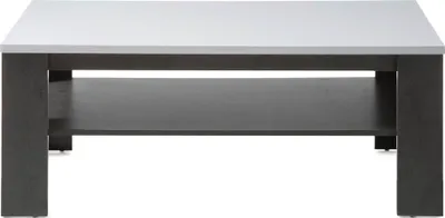 Produktbild von Couchtisch ETON-61 in Betonoptik dunkel & Hochglanz weiß B/H/T: 118/46/72cm