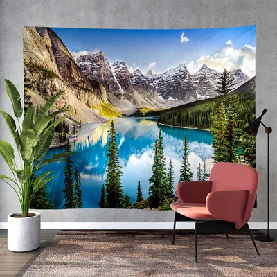Obrázok produktu pre Veľká nástenná tapeta s prírodnou krajinou, 230 x 180 cm, v bohémskom štýle, dekorácia na stenu do obývačky