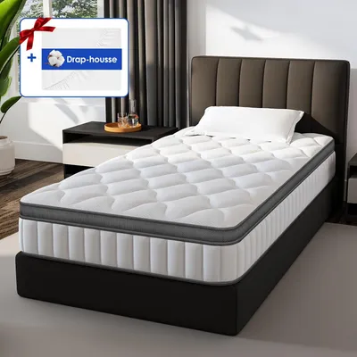 Immagine prodotto di Matras a molle insacchettate - Materasso a 7 zone - Materasso a molle - Materasso pieghevole - 90x200 cm - 25 cm di altezza