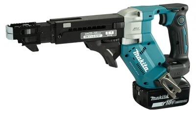 Produktbild von Makita Akku-Magazinschrauber 18V / 5,0 Ah, 2 Akkus + Ladegerät im MAKPAC DFR551RTJ