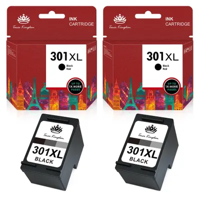 Produktbild von 2er Black Druckerpatronen Für HP 301 XL HP Tintenpatrone Nr.301 schwarz CH561EE black Deskjet 1050 2540 2050 A 3050 Envy 4500 4504 5530 5532 5534 OfficeJet 2544 2620 4630 4632 2622 4634