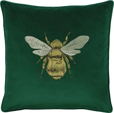 Obrázek produktu pro Paoletti - povlak na polštář "Hortus Bee" RV2110 (50 cm x 50 cm) (smaragdově zelená)