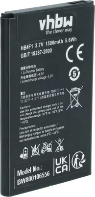 Produktbild von vhbw Akku kompatibel mit Huawei Ascend G306T Router Modem Hotspots (1500 mAh, 3,7 V, Li-Ion)
