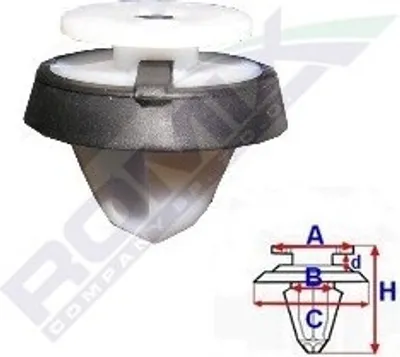 Obrázek produktu pro ROMIX clip trim / ochranná lišta C60438 pro VW TOURAN (1T3) Touran (5T1) 10mm