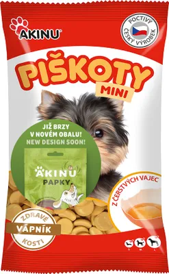 Obrázek produktu pro Akinu Mini piškoty s vápníkem pamlsek pro psy 120 g