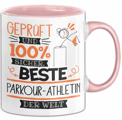 Produktbild von Beste Parkour-Athletin Der Welt Tasse Geschenk für Eine Parkour-Athletin  Und Sicher Geschenkidee Geburtstag Weihnachten (Rosa)