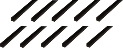 Zdjęcie produktu dla Alberts 10 x profil kątowy, PVC, czarny, 30 x 30 x 1 mm, długość 2 m