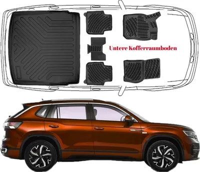 Produktbild von Trimak Passgenau 3D Auto Fußmatten & Untere Kofferraumwanne Set Kompatibel mit Volkswagen Tayron e-TSI ab 2024