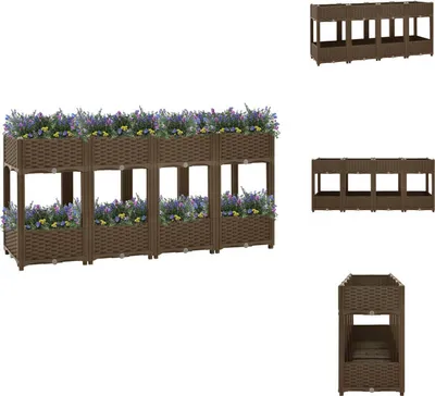 Obrázok produktu pre vidaXL Zvýšený záhon 160x40x71 cm polypropylén - Kvetináče a sadenice