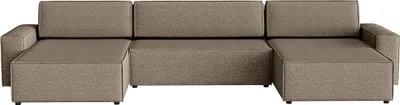 Produktbild von FEDVE Ecksofa Lummo U aus Bouclé-Stoff mit Schlaffunktion, Braun