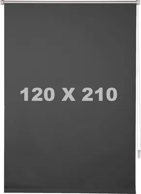 Produktbild von Happyment Verdunkelndes Luxus-Rollo Antrazit – 120x210cm – Isolierend – Ohne oder mit Bohren – Luxaflex
