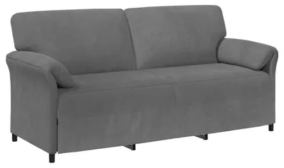 Image de vidaXL Canapé 3 places Gris foncé 198 x 83 x 95 cm Velours