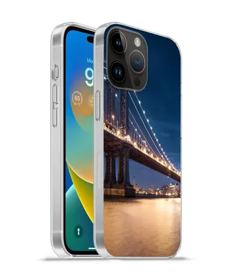 Produktbild von MuchoWow® Handyhülle Schutzhülle Hülle für Apple iPhone 14 Pro Max New York - Manhattan - Mond Silikon Softcase Handy Hülle - Hardcover