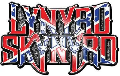 Image de Lynyrd Skynyrd - Logo du drapeau - Badge - Métal RO8028 (Taille unique) (Rouge/Bleu)