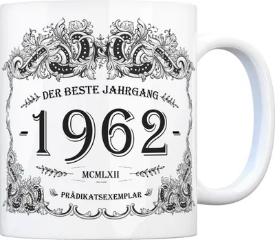 Produktbild von 1962 der beste Jahrgang Kaffeebecher Tasse Kaffeetasse Geburtsjahr Geburtstag