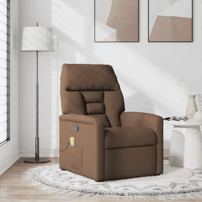 Produktbild von vidaXL Massagesessel Braun Stoff