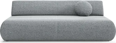 Produktbild von Sofa DELTA mit Schlaffunktion, Schlafsofa, Wohnzimmersofa, Couch, Soffa, Bettsofa, Geflochtener Stoff – Grau PUENTE 94
