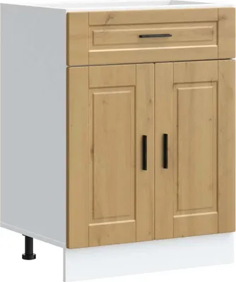 Image de vidaXL Élément bas de cuisine Porto Chêne Artisan Matériau dérivé du bois