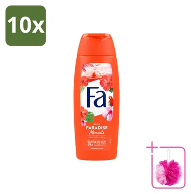 Produktbild von 10 x Fa Paradise Moments Douchecreme Hibiscusbloem 250 ml - Sparpackung - 10 Stücke