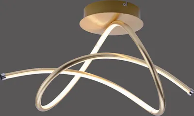 Zdjęcie produktu dla Lampa sufitowa LED w kolorze złotym, zakrzywiona, L 51 cm