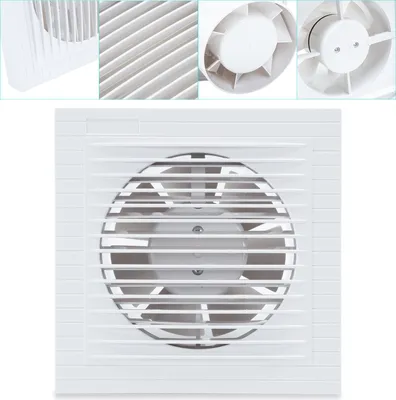 Immagine prodotto di Ventilatore da bagno Jayseuw, aspiratore Ø100mm a parete con valvola di non ritorno, funzionamento silenzioso, ventilatore da incasso per bagno, bianco