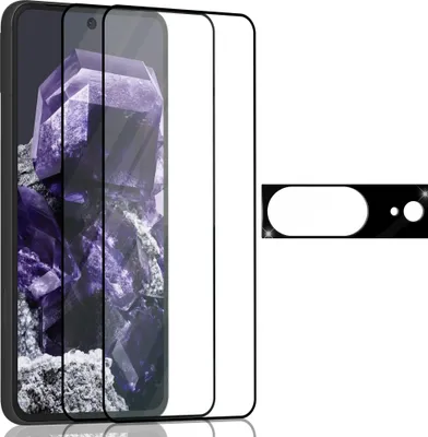 Produktbild von 2-Pack Displayschutzfolie für Google Pixel 8 und 1-Pack Linsenschutzfolie – gehärtetes Glas 9H – Supqualität 3D