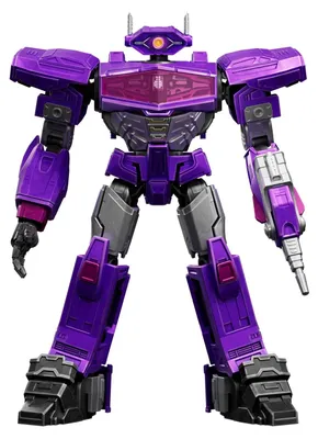 Produktbild von Blokees – Transformers Shockwave 18, Modellset für Kinder ab 12 Jahren, 12,5 cm Roboter mit Lichtfunktion, 20 bewegliche Elemente, Stecksystem ohne Kl
