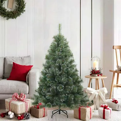 Zdjęcie produktu dla Maison Exclusive – Sztuczna choinka świąteczna z zawiasami, pokryta śniegiem, zielona, 120 cm
