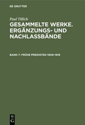 Produktbild von Frühe Predigten 1909-1918