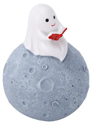 Zdjęcie produktu dla Lampki nocne LED z motywem ducha czytającego książkę, wykonane z żywicy, idealne jako dekoracja do domu, salonu lub sypialni