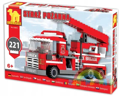 Produktbild von DROMADER 92894 Feuerwehr Hubwagen Konstruktionsspielzeug
