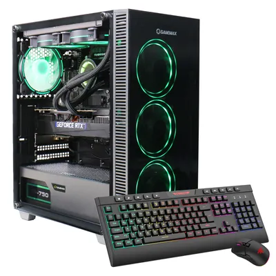 Produktbild von GAMEMAX Gaming-PC Draco XD 7450 Ryzen 7 9700X Wasserkühlung 32GB DDR5 RAM 1TB SSD RTX 5070Ti Windows 11