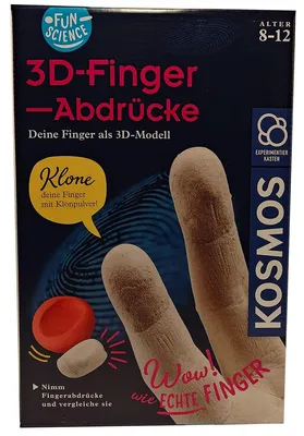 Produktbild von Kosmos Fun Science 3D-Fingerabdrücke, Experimentier-Set, Astronomie, 8 Jahr(e)