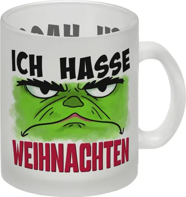 Produktbild von Ich hasse Weihnachten Glas Tasse