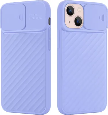 Produktbild von Cadorabo Hülle für Apple iPhone 13 Schutzhülle in Lila TPU Cover Etui Kameraschutz