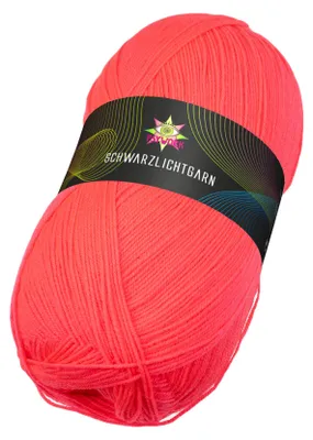 Produktbild von 400g PSYWORK Schwarzlicht Wolle Neon Rot