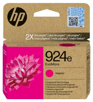Produktbild von HP 924e EvoMore Magenta Original Druckerpatrone, Hohe (XL-) Ausbeute, Magenta, 1 Stück(e), 800 Seiten, Einzelpackung