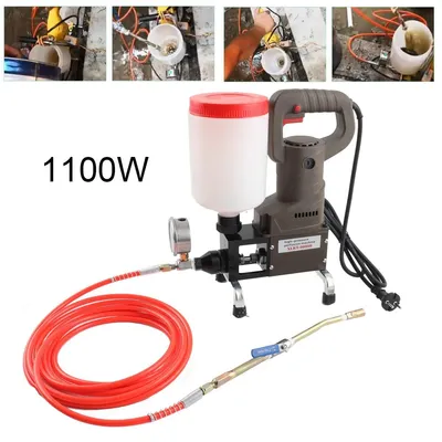 Image de Machine d'injection haute pression pour la réparation de fissures - Pompe d'injection pour murs et planchers en béton - 12000 PSI - Réparation de fuites - Obturation de fissures - Étanchéité - Courant continu (DC)