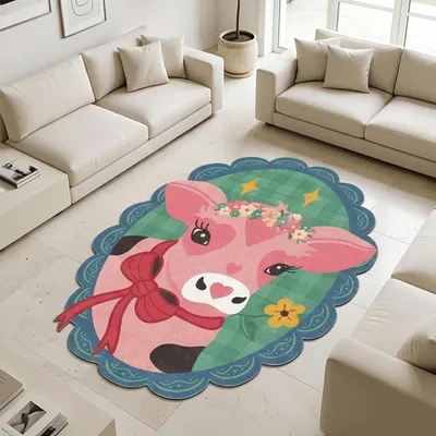 Produktbild von Conceptum Hypnose, Teppich 100x300 cm, 100% Polyester, Pink, rutschfest, maschinenwaschbar