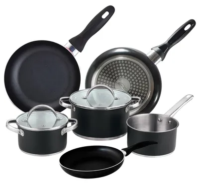 Kochtopf- und Pfannenset, 5-teilig, Ø 16–24 cm, Edelstahl/Alu, Induktion
