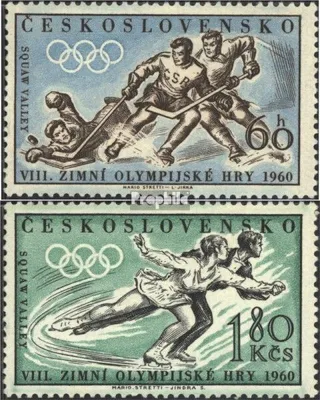 Produktbild von Briefmarken Tschechoslowakei 1960 Mi 1183-1184 (kompl.Ausg.) gestempelt Winterspiele
