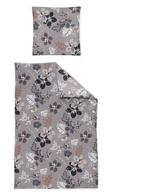 Produktbild von Irisette Mako-Satin Bettwäsche-Garnitur Valeria-8423 Größe 135x200+80x80 cm Farbe grau-11