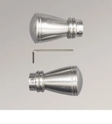Produktbild von LYSEL® 1 Paar Endstücke Konus für Opal-Stangen Edelstahl-Optik