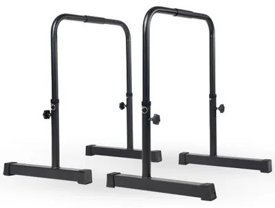 Productafbeelding van Dipbars - Verstelbaar 75 tot 103 cm - Set van 2 - Staal - Zwart