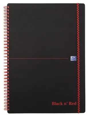 Zdjęcie produktu dla Oxford 400047654, Monochromatyczny, Czarny, Czerwony, A4, 70 ark., Matowy, 90 g/m²